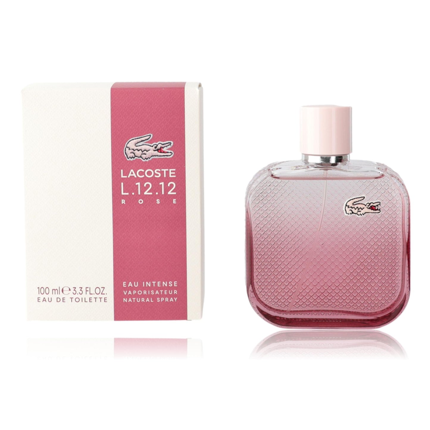 Lacoste L. 12.12 Rose by Lacoste, 3.3 oz EDT Spray for Women