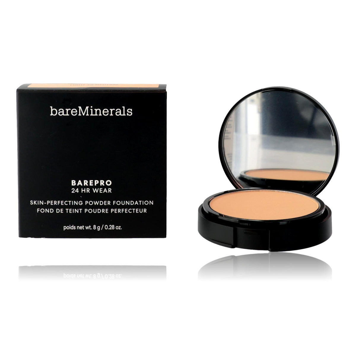 Bare Minerals BarePro 24 Hr Wear by bareMinerals, 0.28 oz Powder Foundation- Light 20 Neutral
