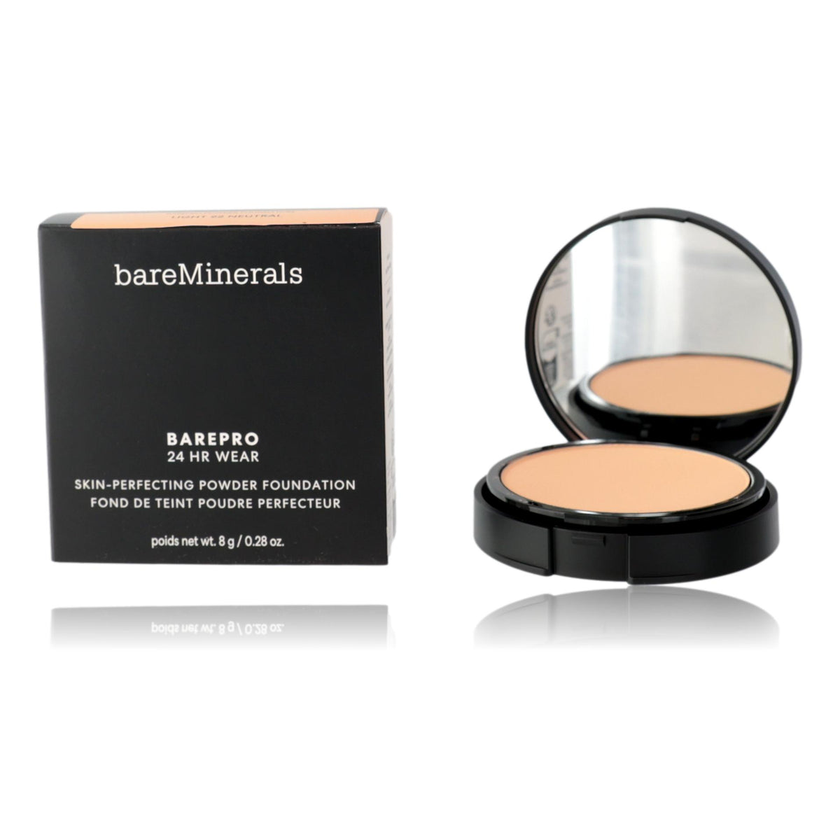 Bare Minerals BarePro 24 Hr Wear by bareMinerals, 0.28 oz Powder Foundation- Light 22 Neutral