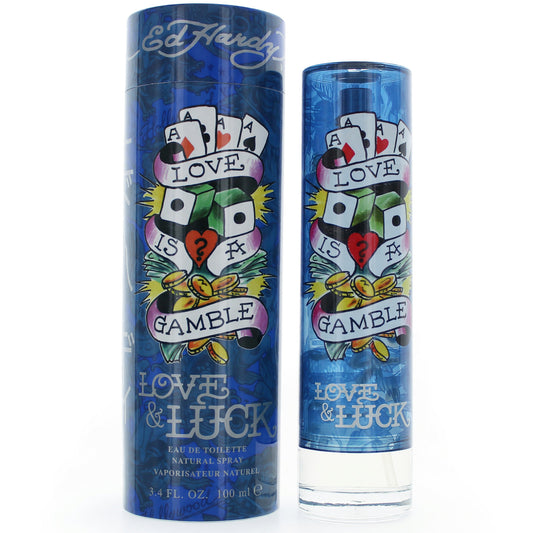 Ed Hardy Love & Luck by Christian Audigier, 3.4 oz EDT Spray for Men