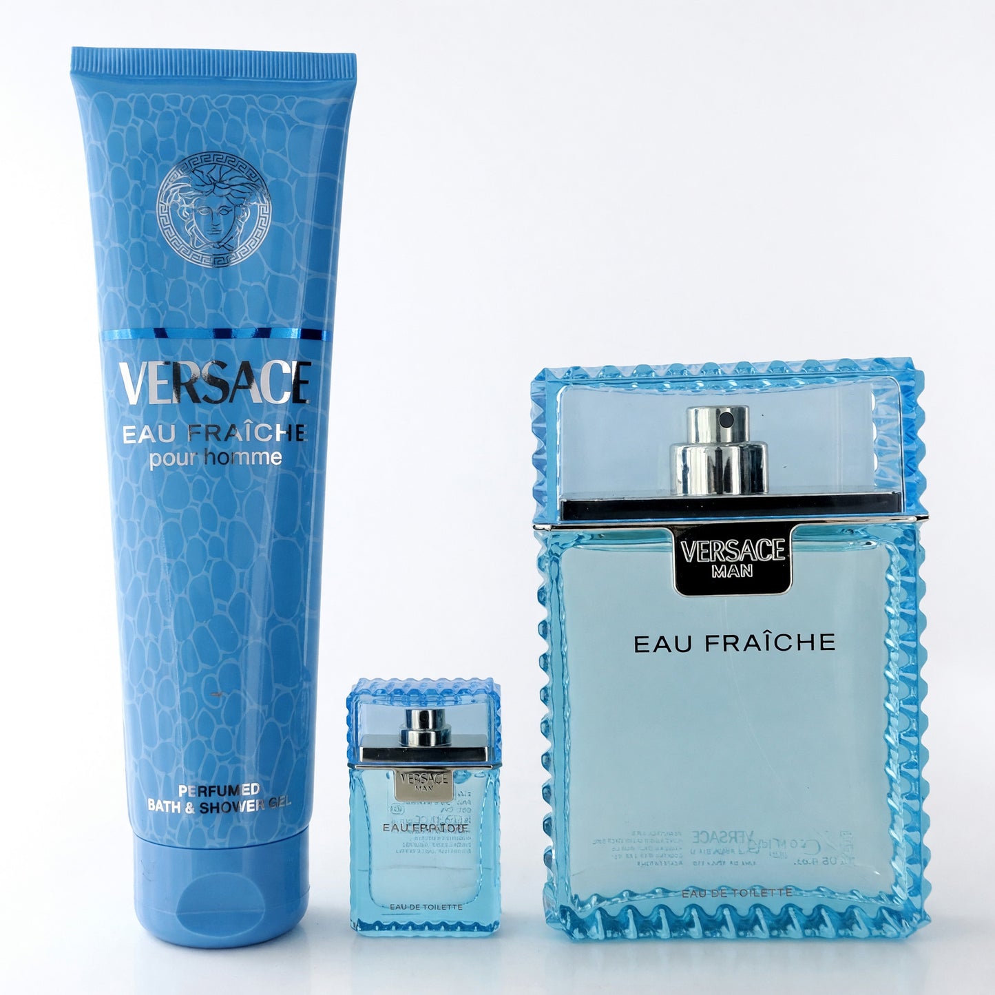 Versace Eau Fraiche by Versace, 3 Piece Set with 3.4 oz for Men