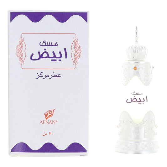 Musk Abiyad by Afnan, 0.67 oz Perfume Oil for Unisex