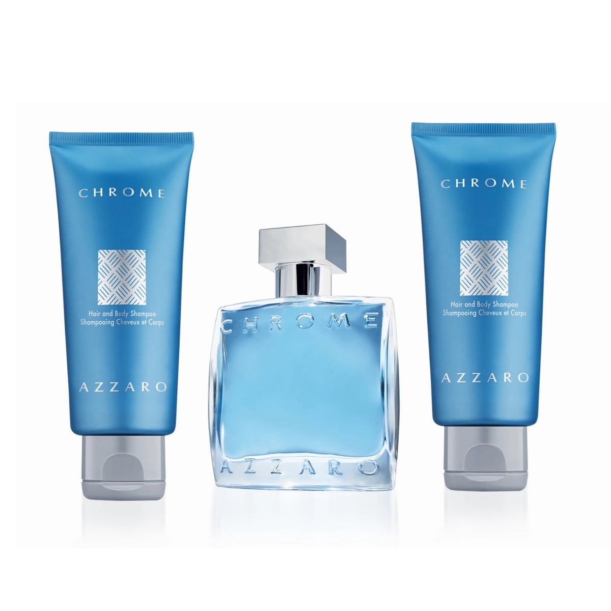 Chrome by Azzaro, 3 Piece Gift Set for Men with 3.3 oz Eau De Toilette Spray