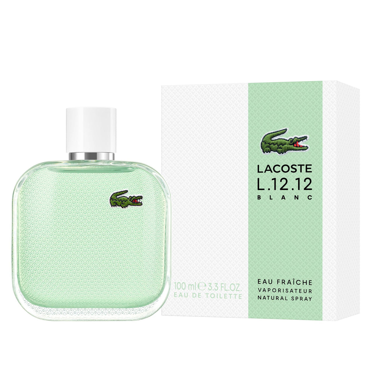 L.12.12 Blanc Eau Fraiche by Lacoste, 3.3 oz Eau De Toilette Spray for Men