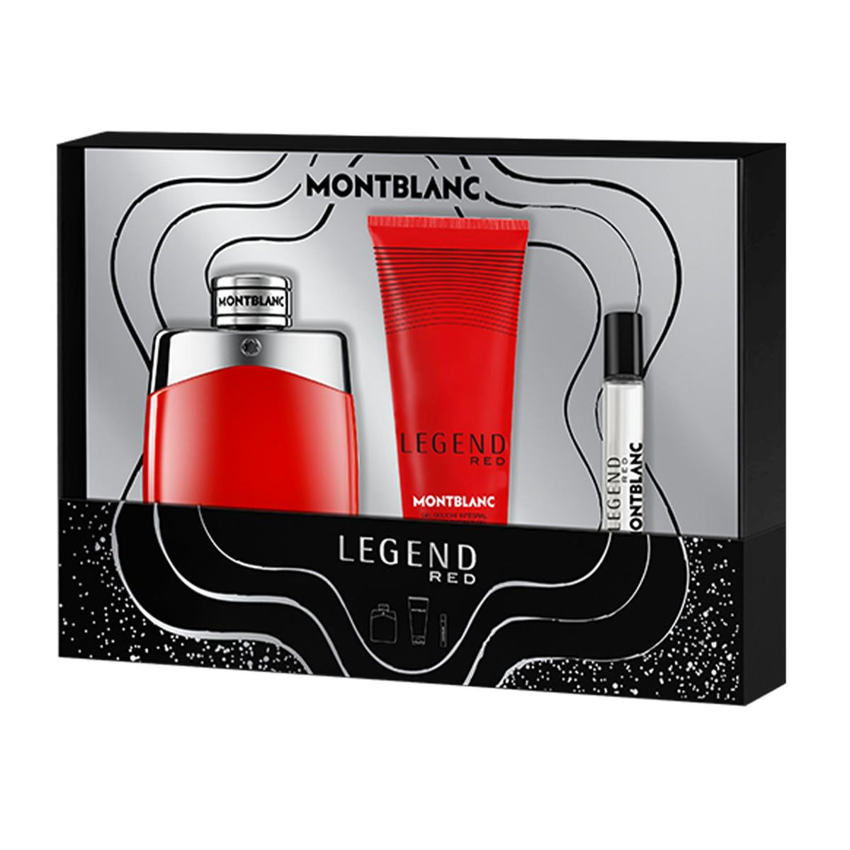 Legend Red by Mont Blanc, 3 Piece Gift Set for Men