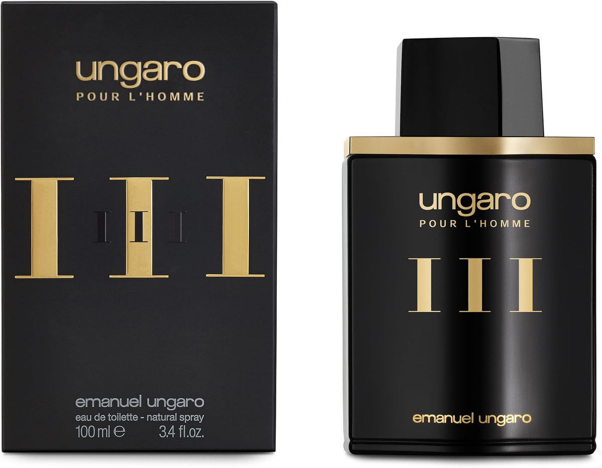 Ungaro Three by Emanuel Ungaro, 3.4 oz Eau De Toilette Spray for Men