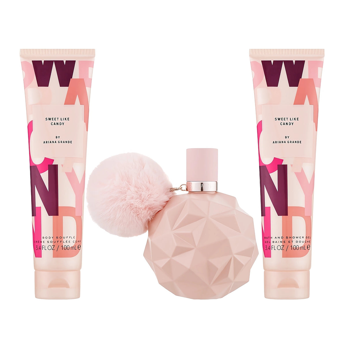 Sweet Like Candy by Ariana Grande, 3 Piece Gift Set for Women with 3.4 oz Eau De Parfum Spray
