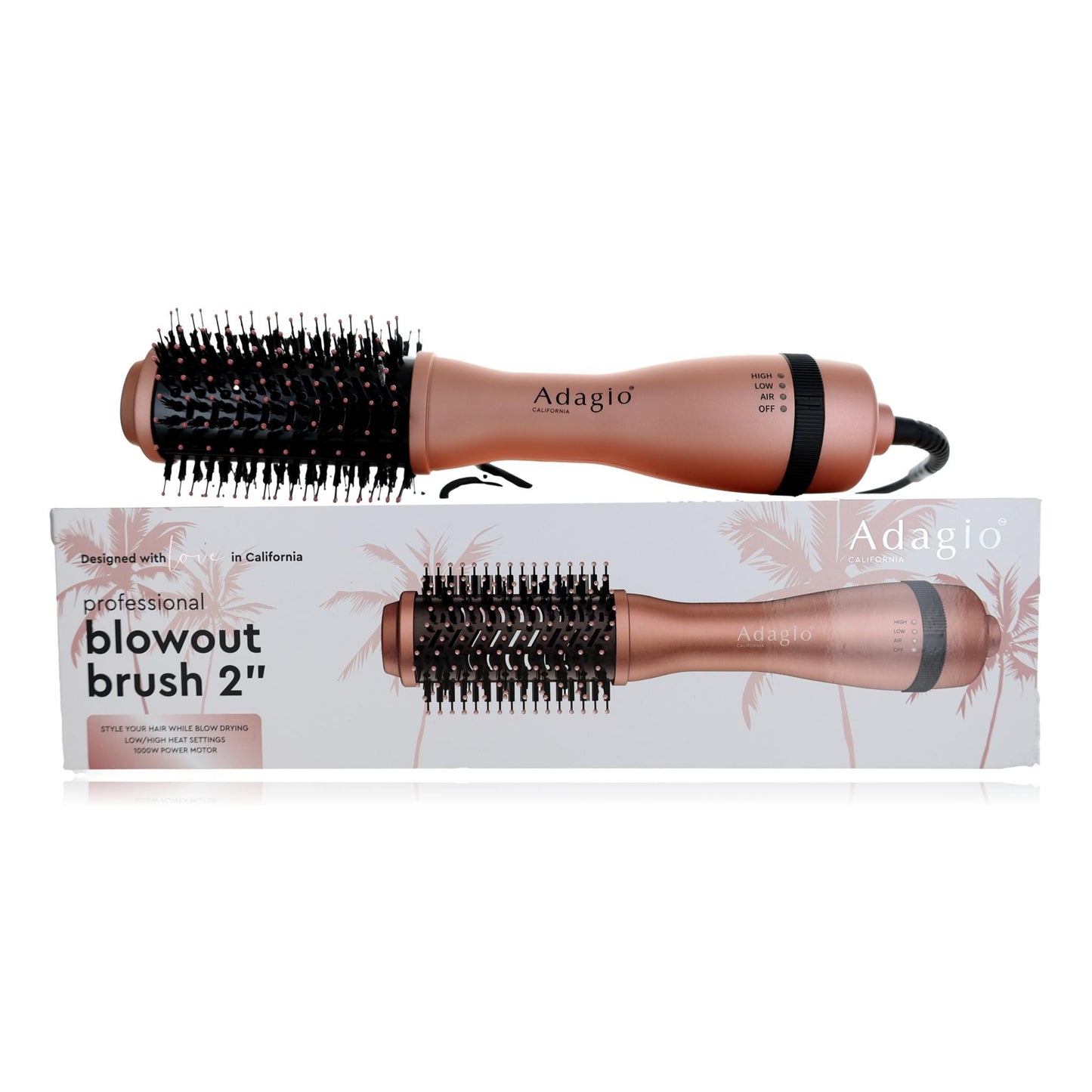Adagio 2" Professional Blowout Brush by Adagio - Rose Gold