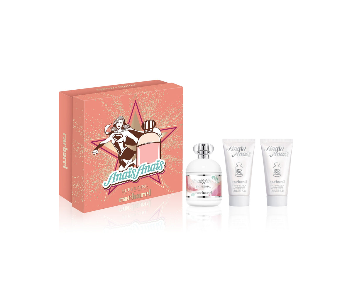 Anais Anais by Cacharel, 3 Piece Gift Set for Women with 1 oz Eau De Parfum Spray