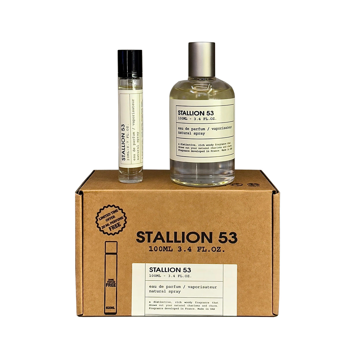 Stallion 53 by Emper, 3.4 oz Eau De Parfum Spray + 0.67 oz Eau De Parfum Spray for Unisex