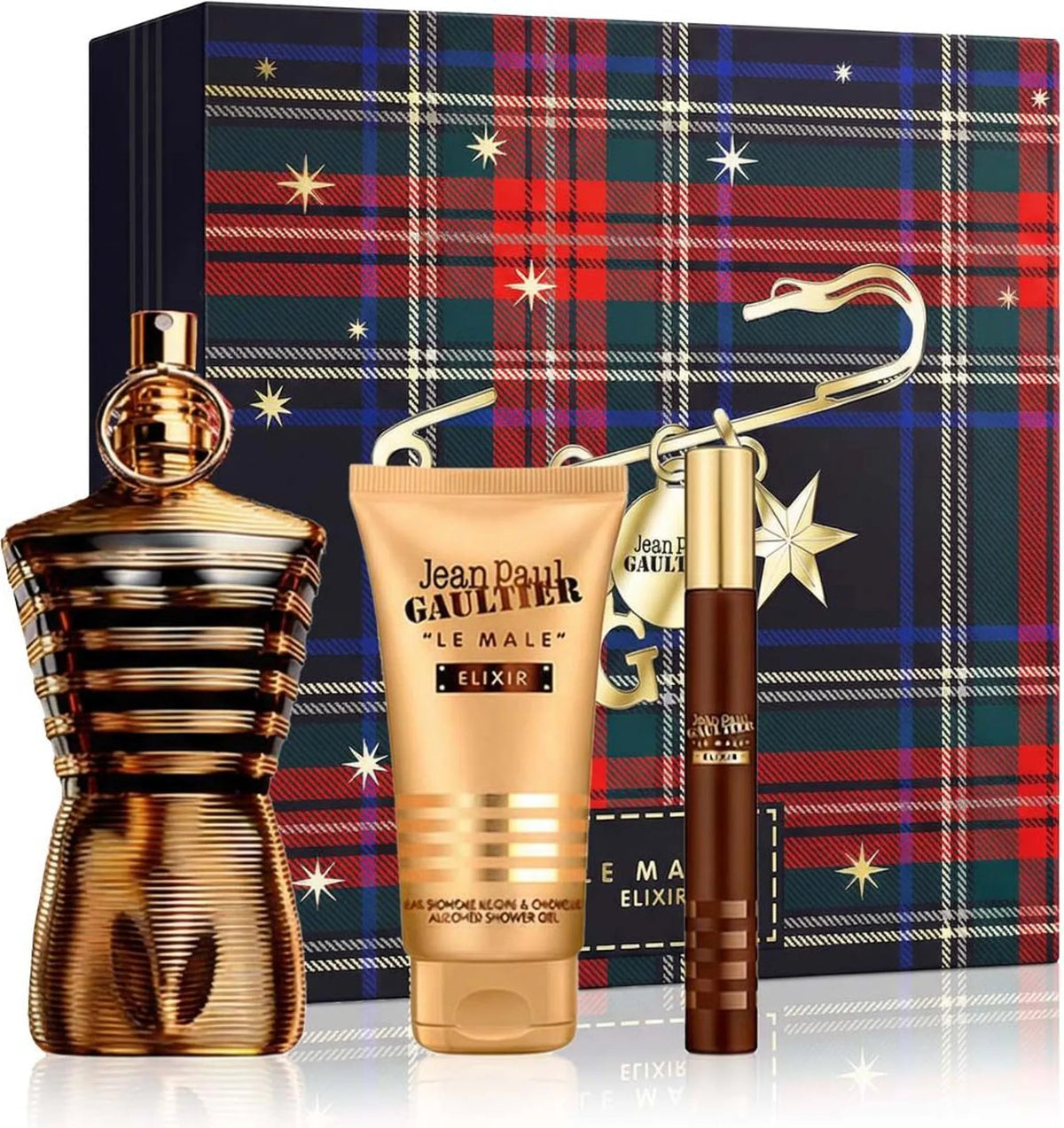 Le Male Elixir by Jean Paul Gaultier, 3 Piece Gift Set for Men