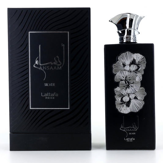 Ansaam Silver by Lattafa, 3.4 oz EDP Spray for Unisex