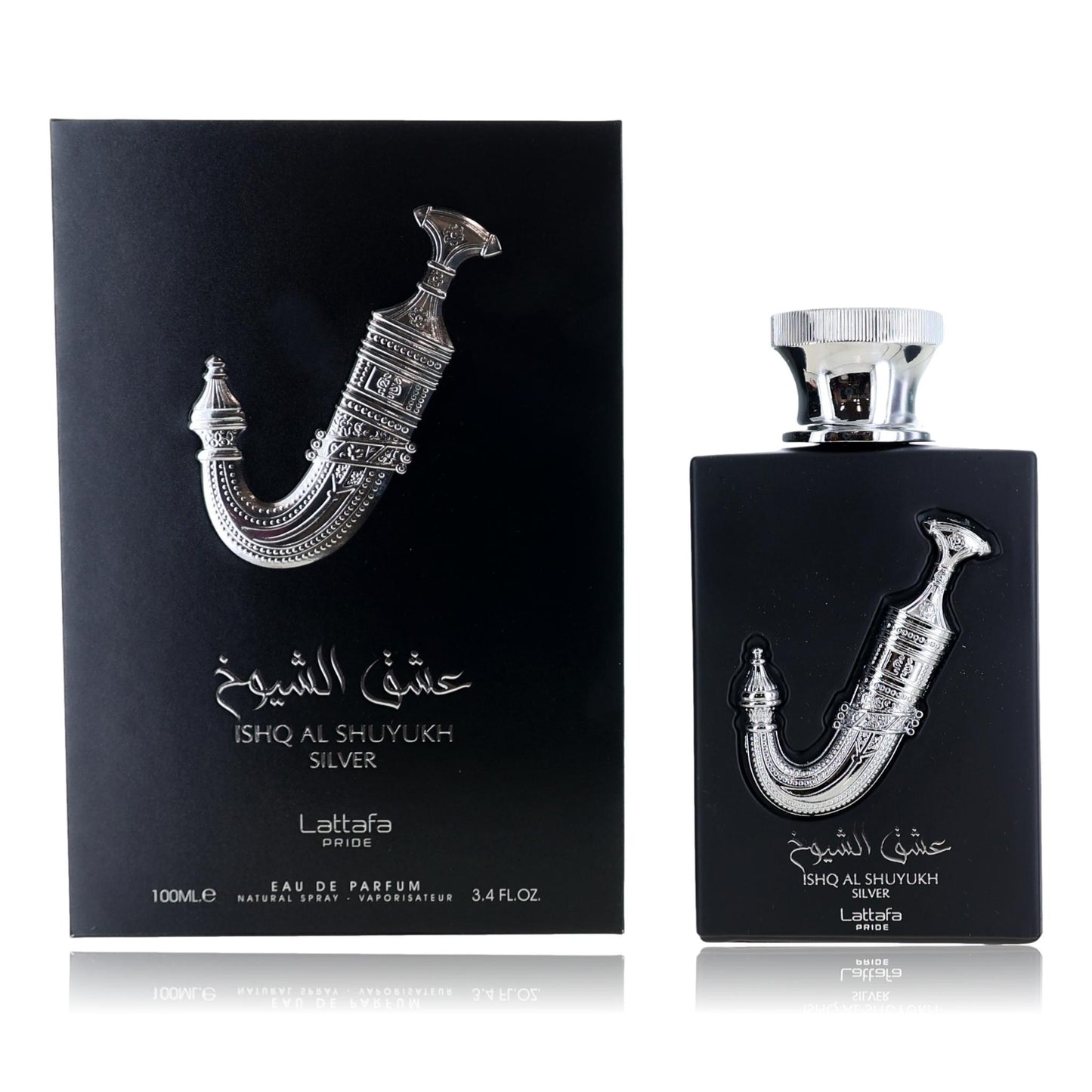 Ishq Al Shuyukh Silver by Lattafa, 3.4 oz EDP Spray for Unisex