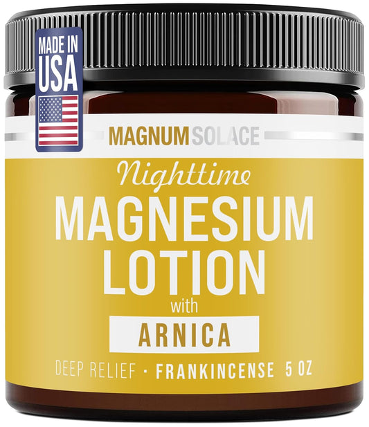 Nighttime Magnesium Lotion with Arnica by Magnum Solace, 5 oz Lotion- Frankincense