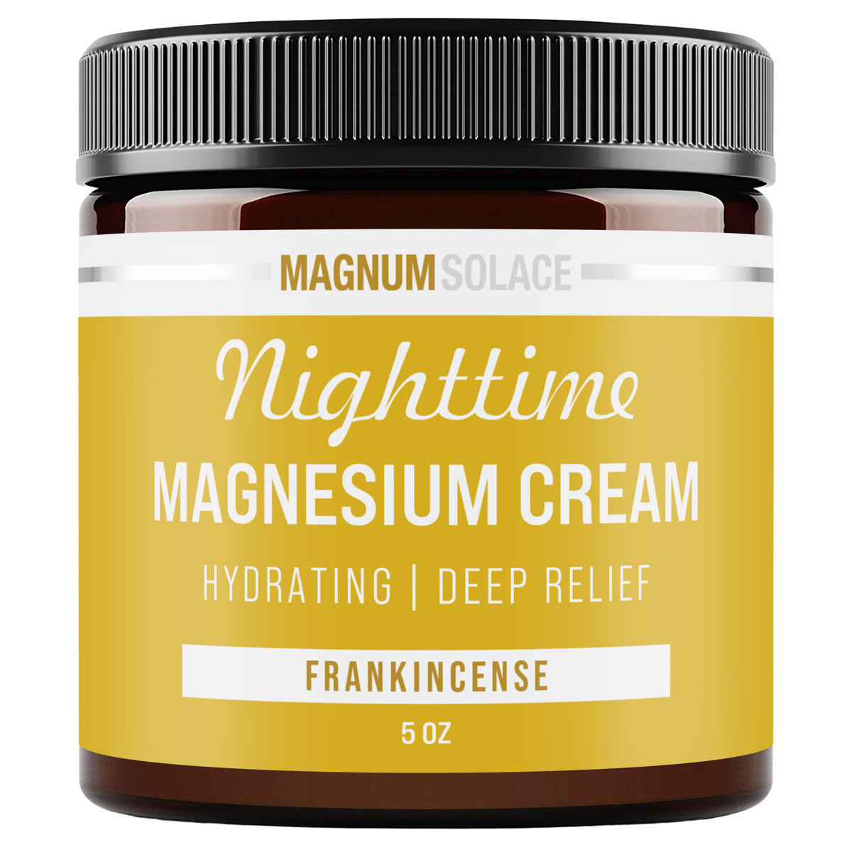 Nighttime Magnesium Cream by Magnum Solace, 5 oz Lotion- Frankincense