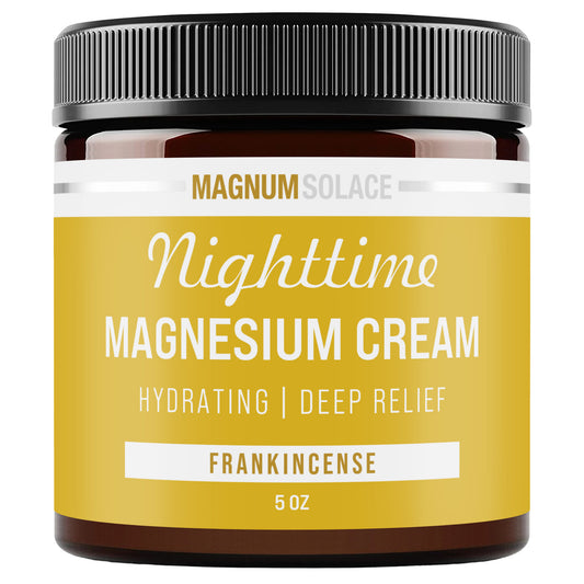 Nighttime Magnesium Cream by Magnum Solace, 5 oz Lotion- Frankincense