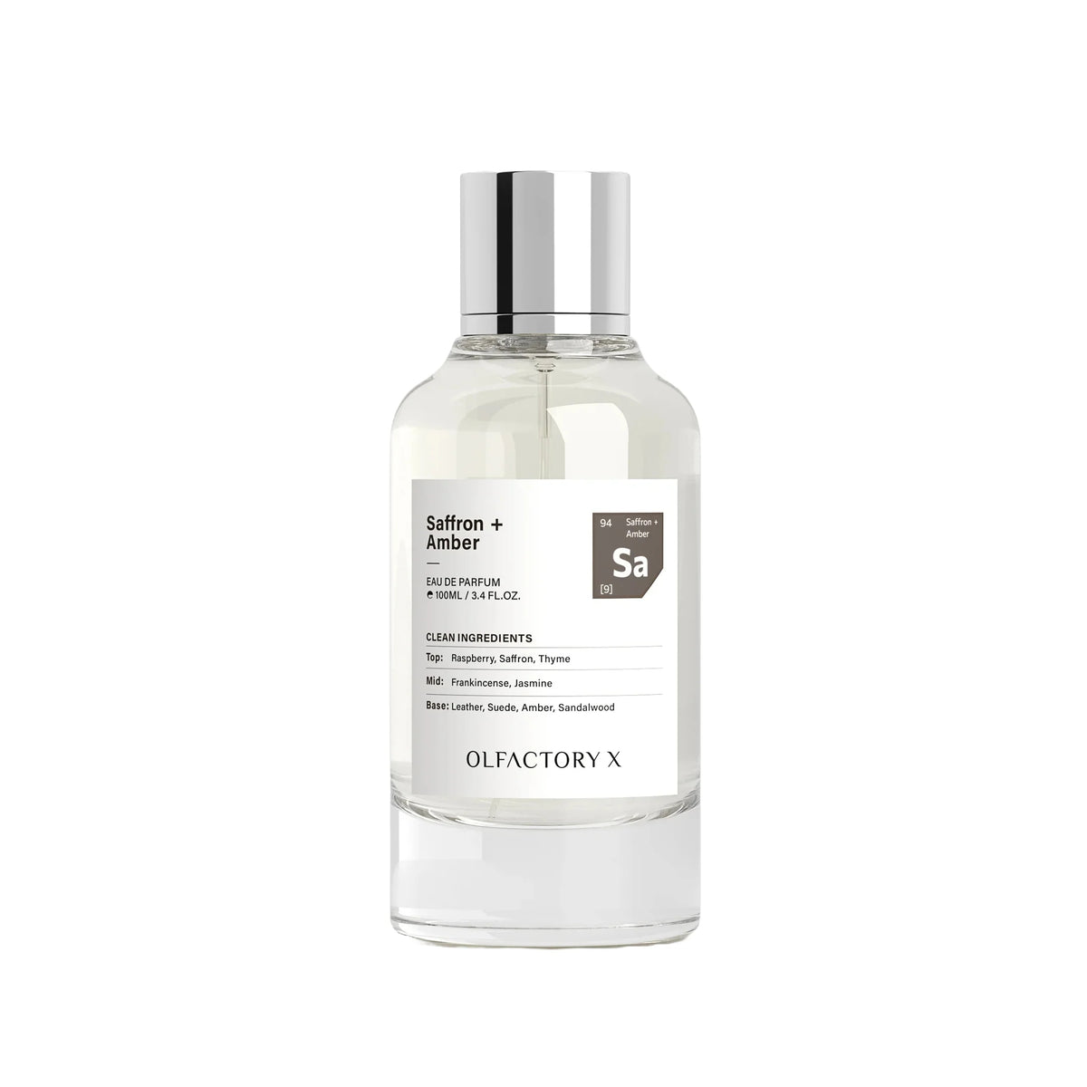 Saffron + Amber by Olfactory X, 3.4 oz Eau De Parfum Spray for Unisex